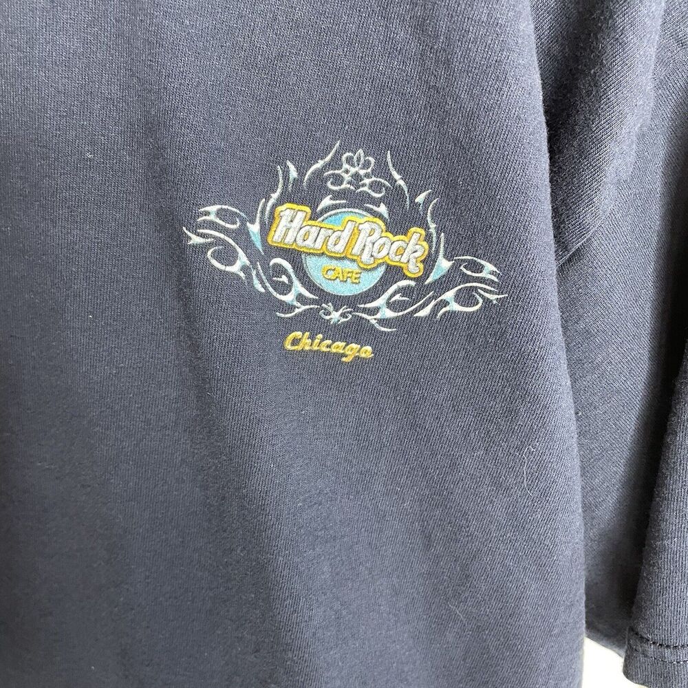 Hard Rock Cafe Chicago Graphic T-Shirt, XL, Dark Blue, Short Sleeve - Picture 2 of 9
